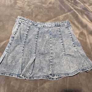 NWT pleated‎ Denim mini skirt size 15